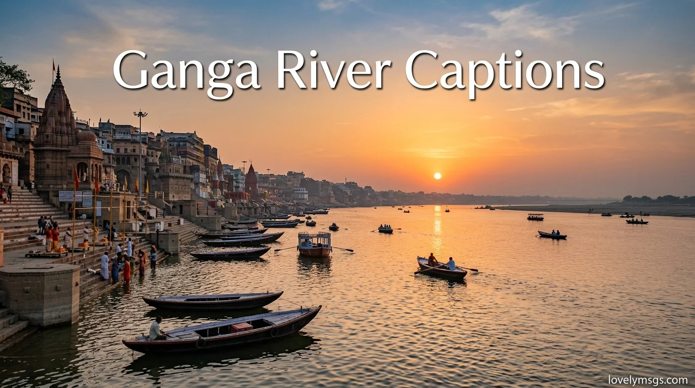 Ganga River Captions