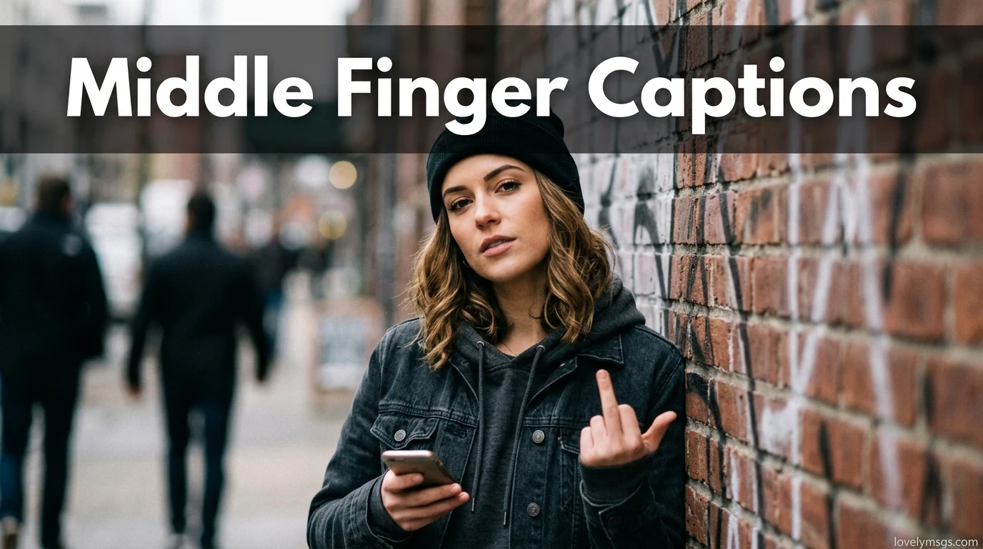 Middle Finger Captions