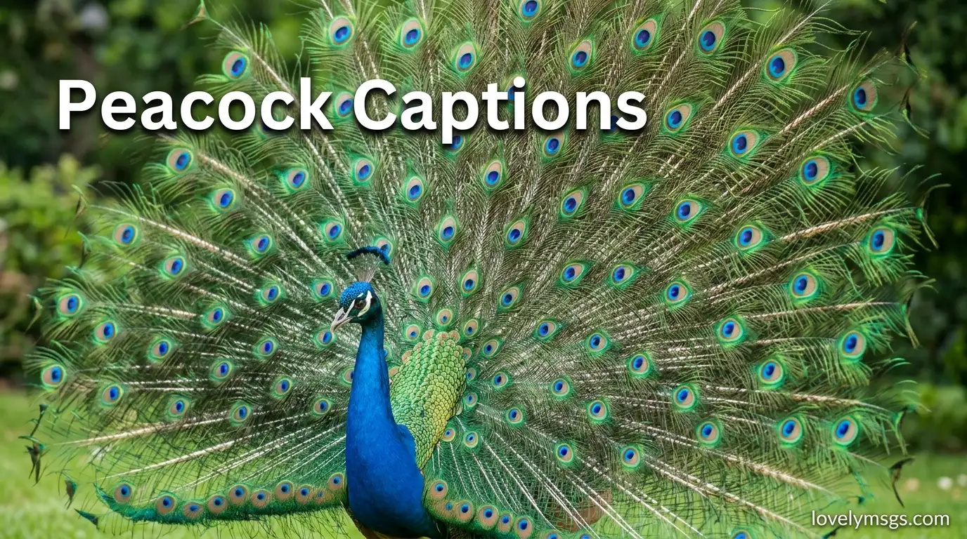 Peacock Captions