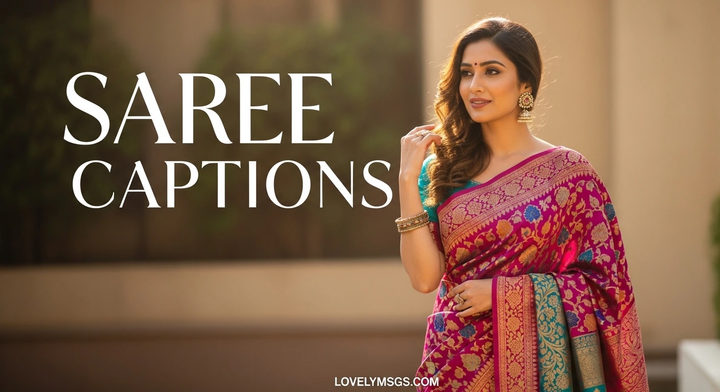 Saree Captions