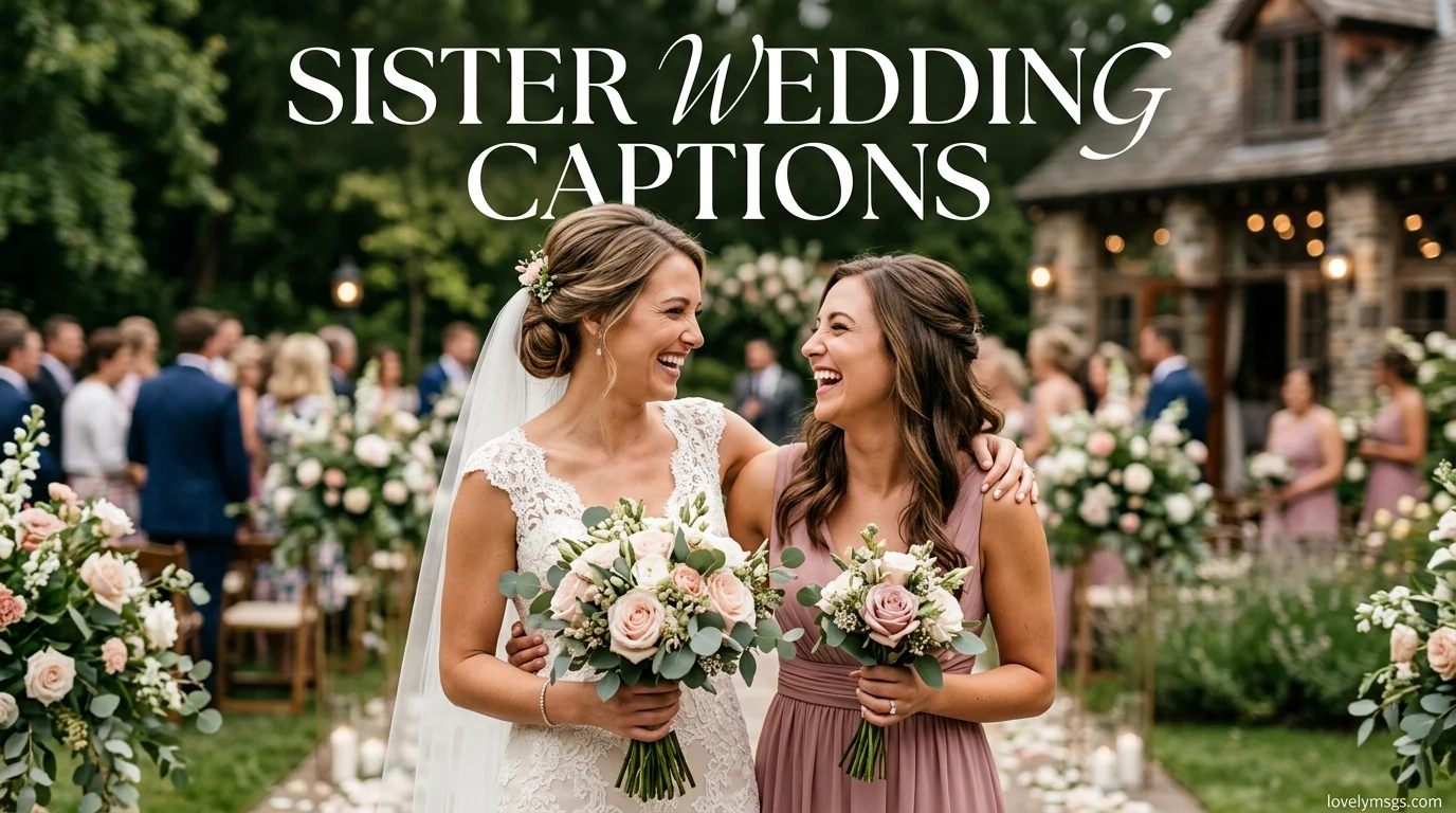 Sister Wedding Captions
